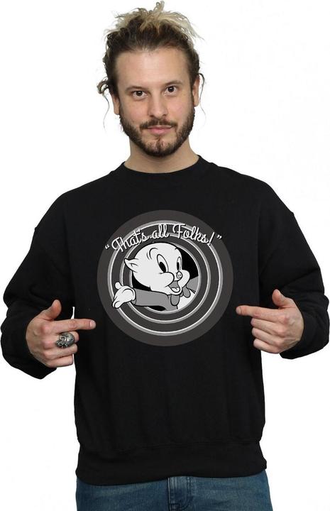 Immagine prodotto Looney Tunes That's All Folks Felpa Porky Pig Uomo (L)