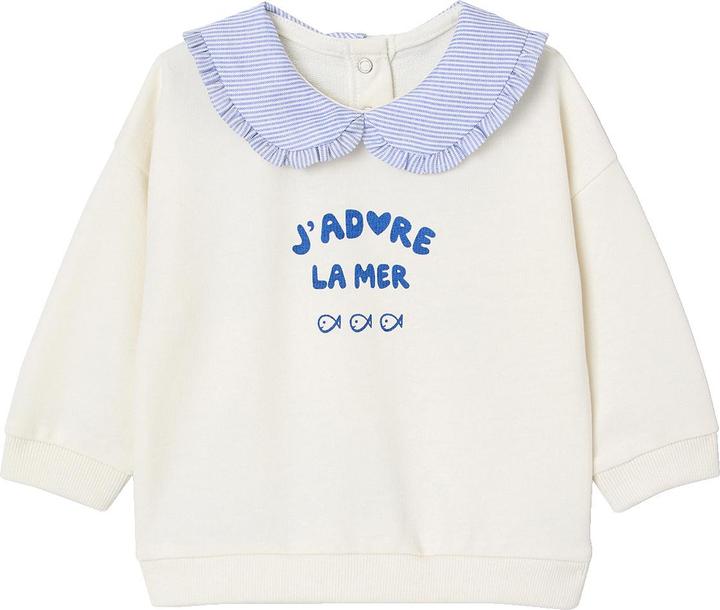 Vertbaudet Baby Sweatshirt mit Bubikragen und Recycling-Polyester (80)