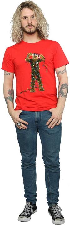 Actual product image Star Wars Mens Chewbacca Christmas Lights T-Shirt (S)