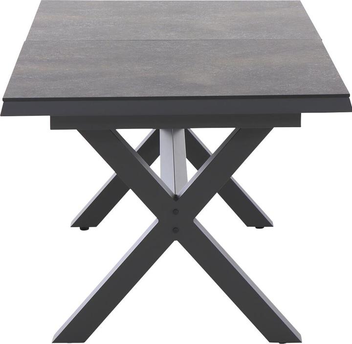 Immagine prodotto Siena Garden Sincro Ausziehtisch 160/200x90cm matt anthrazit / HPL titan (160 cm)