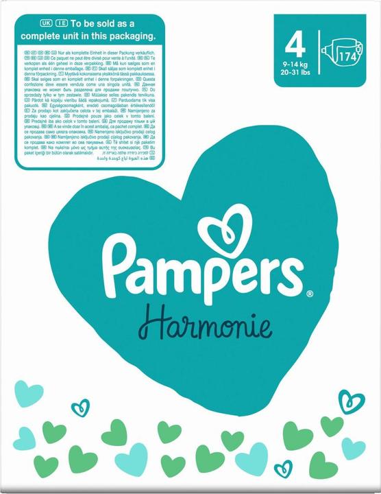 Actual product image Pampers Harmonie (Size 4, Monthly box, 174 Piece)