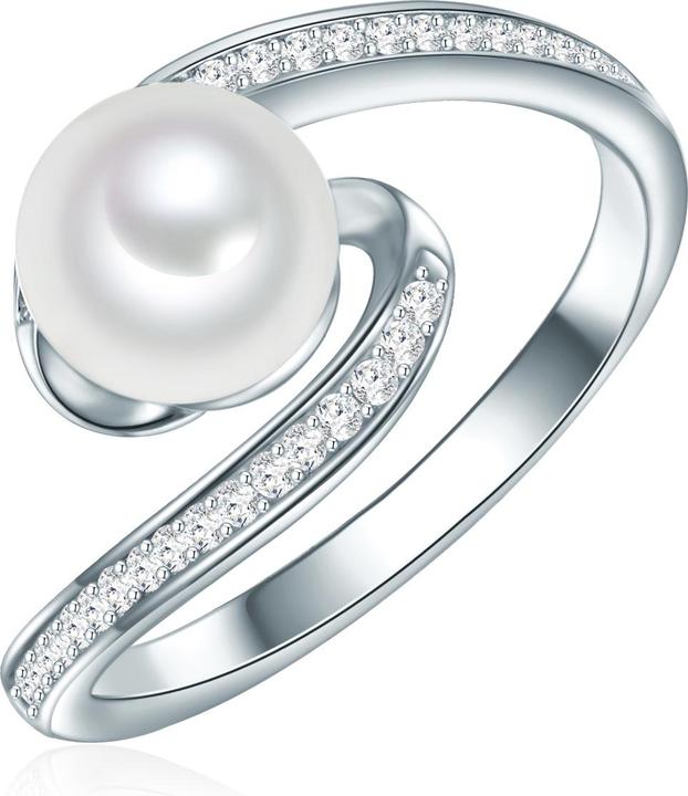 Produktbild Valero Pearls Damen Sterling Silber Zirkonia Süsswasser-Zuchtperle silber - 32332 (54, 925 Silber)