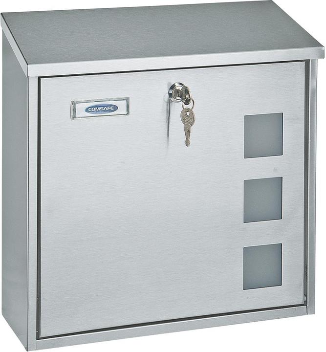Actual product image Rottner letterbox Muro INOX stainless steel cylinder lock 2 keys Name plate holder Window
