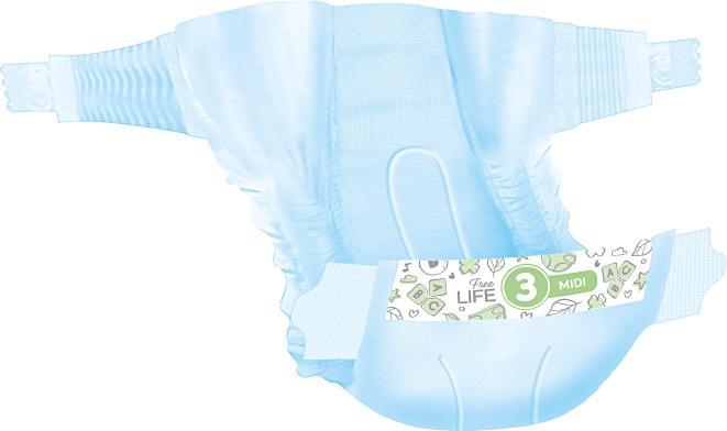 Produktbild Ontex BBCash Freelife Midi 4 - 9 kg (52 Stück)