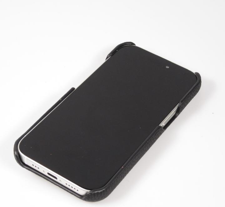 Actual product image PhoneLook Cover Customised leather cover with silver lettering + lanyard and card compartment (Apple iPhone 15 Pro)