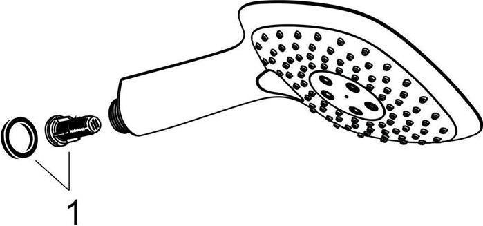 Actual product image hansgrohe HG hand shower PURA VIDA 3jet DN 15 chrome (3 Beam types, 16 l/min)