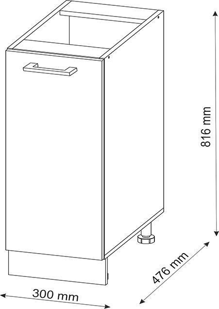 Produktbild Vicco Apothekerschrank R-Line (30 x 60 x 81.5 cm)