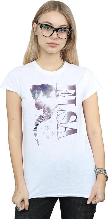 Actual product image Disney Womens/Ladies Frozen Ice Kingdom Silhouette Cotton T-Shirt (L)