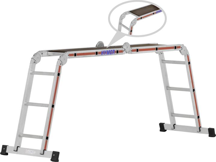 Actual product image Hymer-Leitern Hymer multi-purpose ladder 4 x 3 rungs including platform (Single ladder, 347 cm)