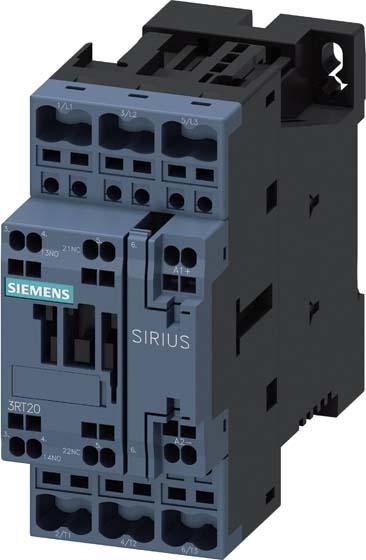 Produktbild Siemens Schütz für Bahn, AC-3e, 11kW/400V, 1S+1Ö, AC/DC 24V, 0,7-1,25*Us, 3-polig, S0... 3RT20262XB401LA2