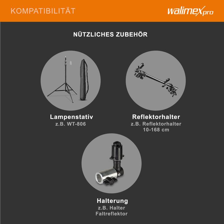 Produktbild Walimex Falthintergrund 150x200cm schwarz (150 cm, 200 cm)