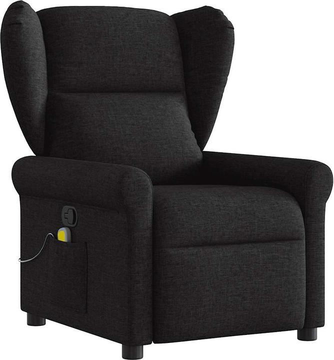 VidaXL Massagesessel Elektrisch Schwarz Stoff