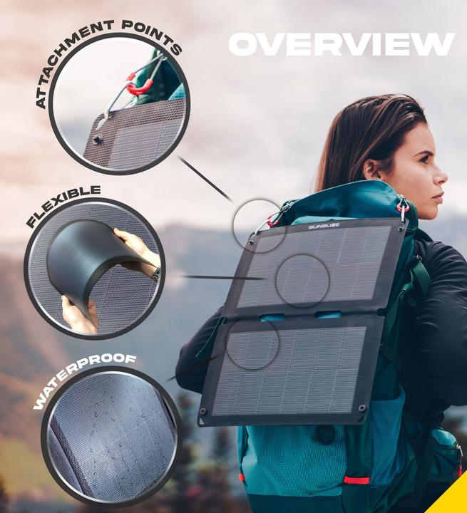 Image du produit Sunslice Panneau solaire portable "Fusion Flex 12" (12 W, 0.24 kg)