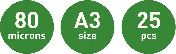 Actual product image Leitz Laminating film (A3, 25 Piece, 80 µm)