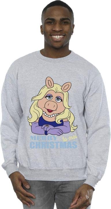 Actual product image Disney Mens Muppets Miss Piggy Queen of Holidays Sweatshirt (M)
