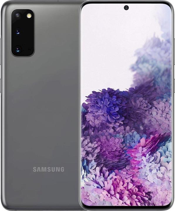Actual product image Samsung Galaxy S20 EU (128 GB, Cosmic Gray, 6.20", Hybrid Dual SIM + eSIM, 64 Mpx, 4G)