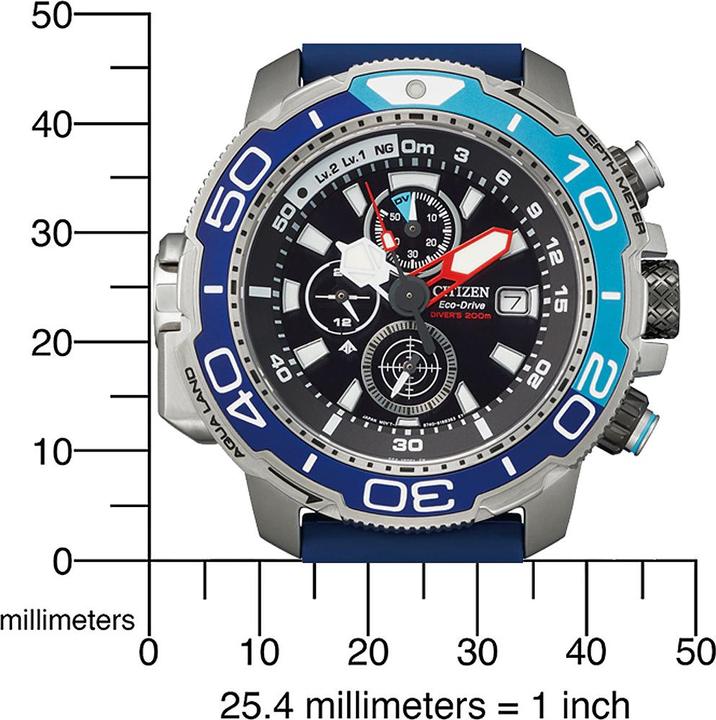 Immagine prodotto Citizen Promaster Marine BJ2169-08E Orologio - Gomma - Blauw - 46 mm (Cronografo, Visualizzazione della riserva di carica, 47 mm)