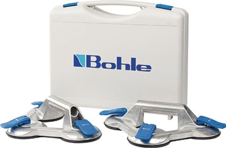 Bohle VERIBOR® BLUE LINE suction lifter, pack of 2, 3 head aluminium body with (100 kg)