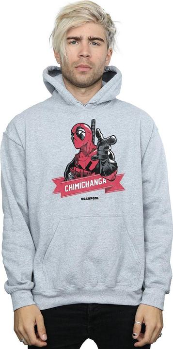 Actual product image Mens Deadpool Chimichanga Finger Hoodie (XL)