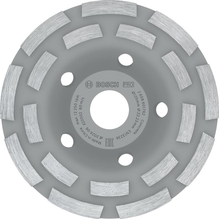 Bosch Professional Zubehör PRO Concrete Topfscheibe, 50 x 125 mm, 22,23 mm