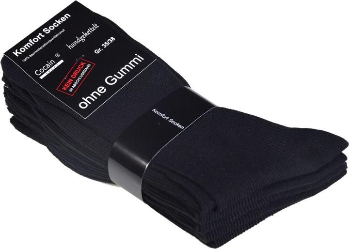 Produktbild Cocaine Socks Komfort 35/38, Schwarz (ohne Gummibund) – Damensocken (10er Pack, 39 - 42)