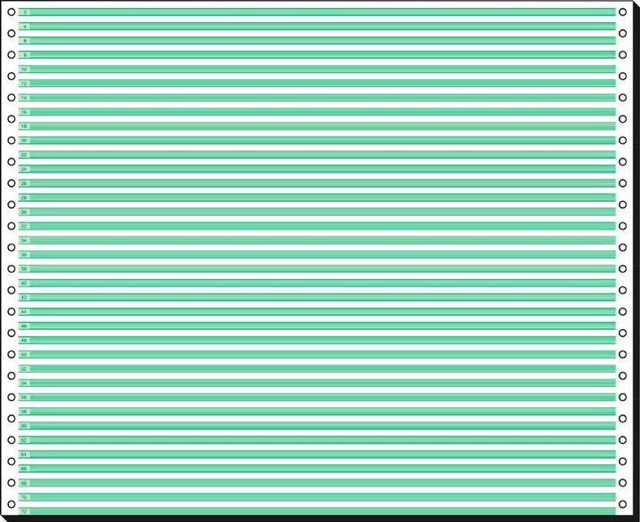 Immagine prodotto Schäfer Shop Carta continua per computer, 1 piega foderata di verde, 2000 pezzi (60 g/m², DIN A3 orizzontale, 2000 x)