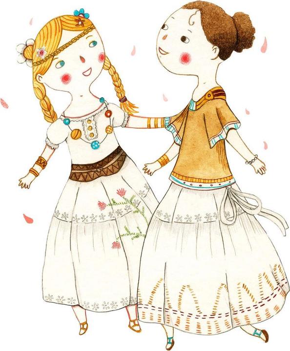 Produktbild Trenddeko Hippie Mädchen (80 x 97 cm)