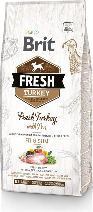 Produktbild Brit Fresh Dog with turkey and peas Light Fit & Slim 12kg (Adult, 1 Stk., 12000 g)