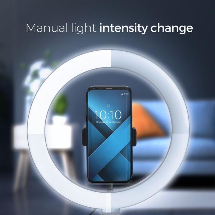Image du produit Techonic Smart device OEM LED Ring Stream RGB lamp 12" FULL COLOR avec support pour mobile + trépied noir