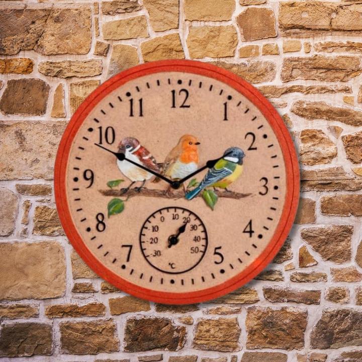Immagine prodotto Garden Mile Gartenuhr mit Thermometer (30.50 cm)