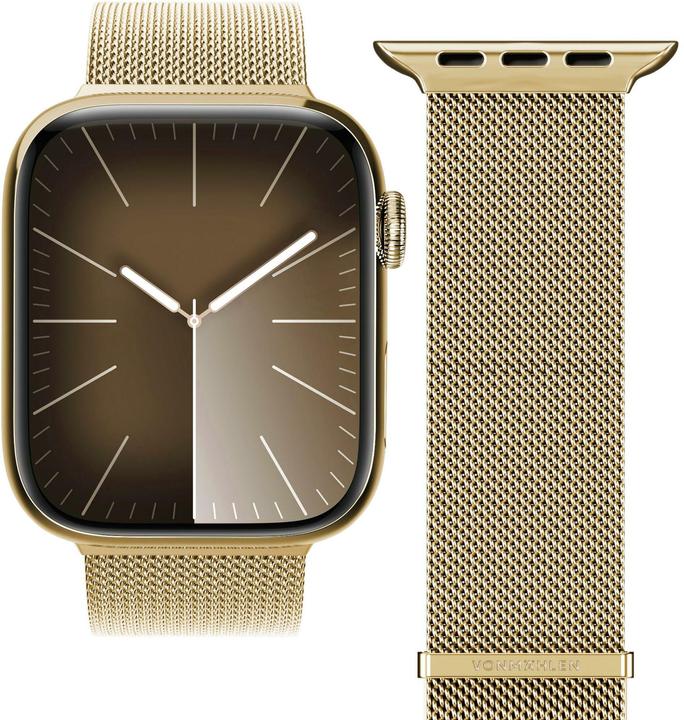 Actual product image Vonmählen Milanese wristband 2 for Apple Watch 38 40 41 mm gold (Stainless steel)