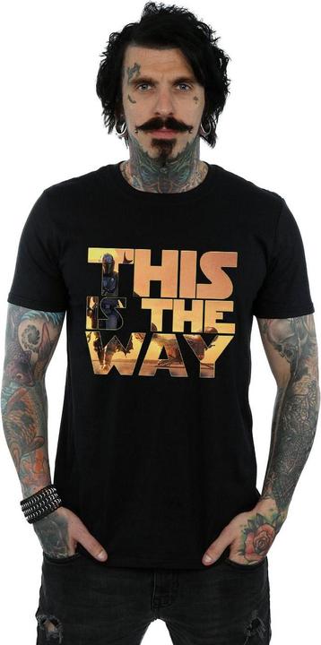 Immagine prodotto Star Wars The Mandalorian The Way Poster Text Maglietta Uomo (4XL)
