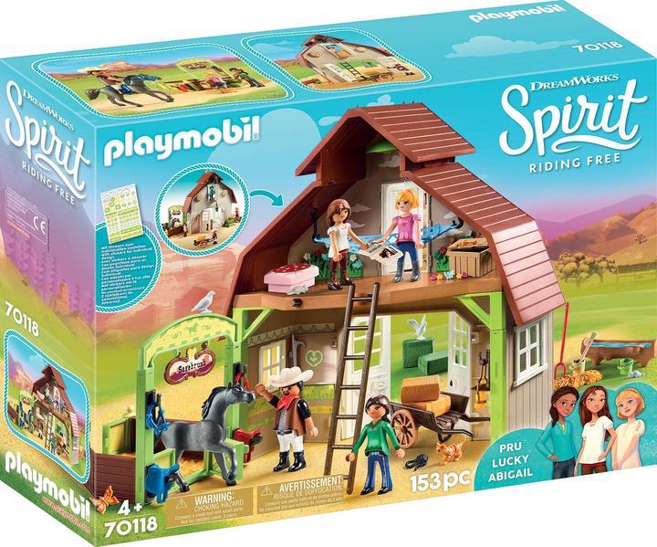 Produktbild Playmobil Stall mit Lucky, Pru Abigail (70118)