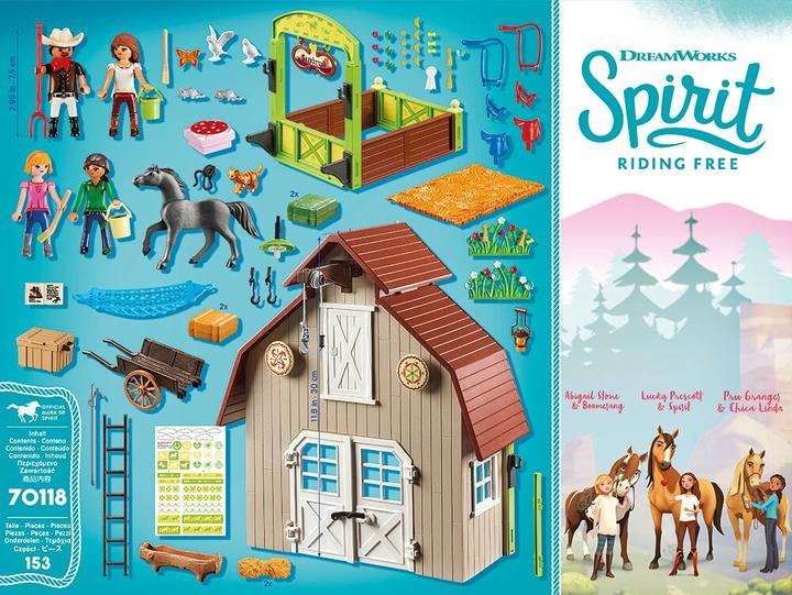 Produktbild Playmobil Stall mit Lucky, Pru Abigail (70118)