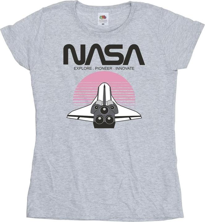Actual product image Nasa Womens/Ladies Space Shuttle Sunset Cotton T-Shirt (M)