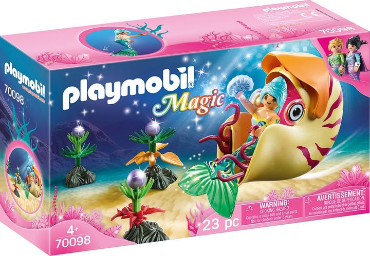 Actual product image Playmobil Mermaid with snail gondola (70098, Playmobil Magic)