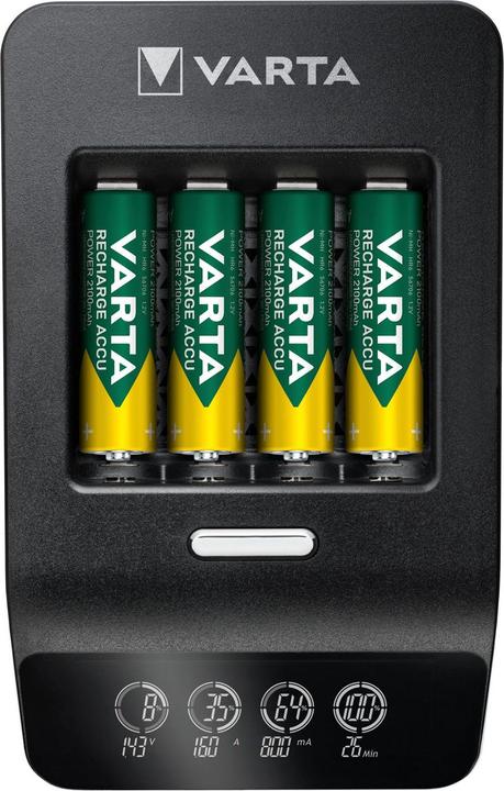Immagine prodotto Varta Caricabatterie LCD Ultra Veloce+ (1 pz., AA, 2100 mAh, Batteria + Caricabatterie)