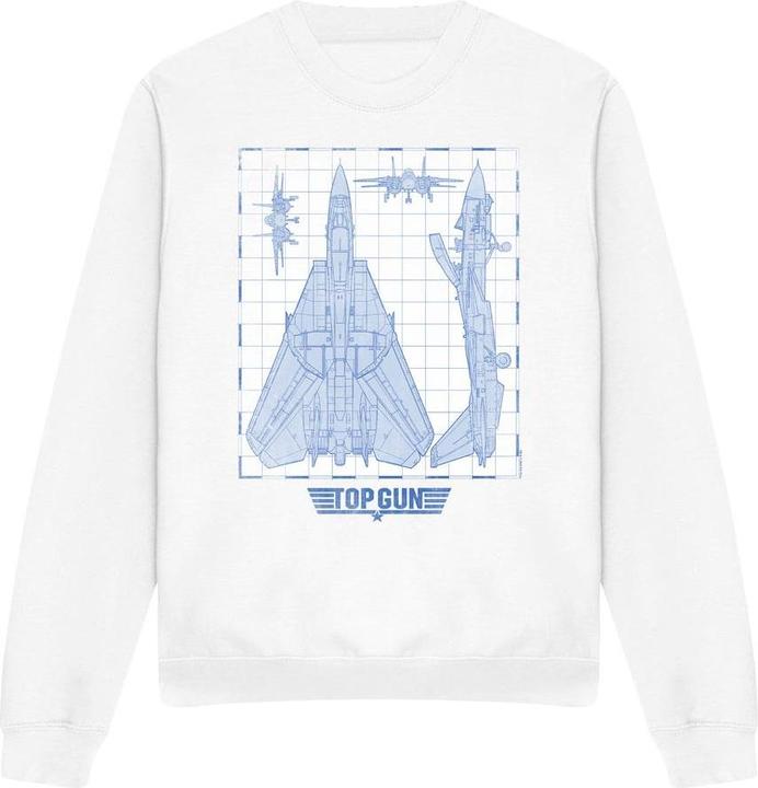Immagine prodotto Top Gun Felpa Diagramma del Jet Adulto Unisex (L)