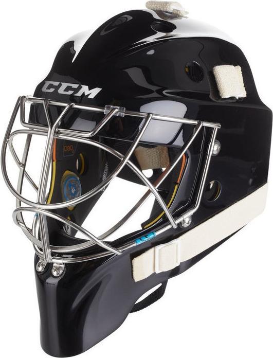 Actual product image CCM AXIS F9-certified Cat Eye SR goalkeeper mask (white, M) (M)