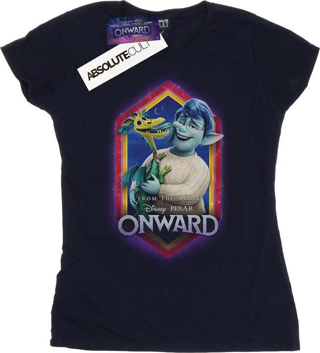 Actual product image Disney Womens/Ladies Onward Laurel And Blazey Crest Cotton T-Shirt (M)