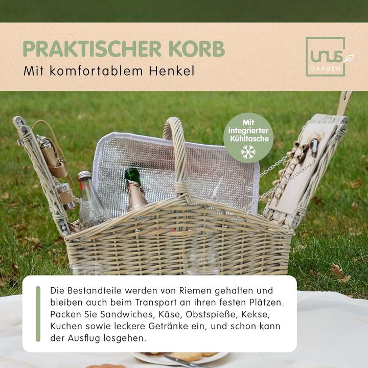 Image du produit Unus Picknick Set mit Kühltasche und Decke für 2 Personen