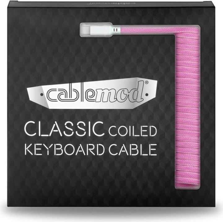 Immagine prodotto CableMod Cavo per tastiera a spirale classico da USB-C a USB tipo A, crema di fragola (1.50 m, USB 2.0)