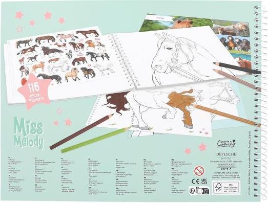Immagine prodotto Magni DEPESCHE Miss Melody libro da colorare sogni di cavalli con adesivi