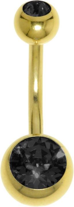 Image du produit Bijouteria Piercing nombril (Acier chirurgical 316L, Cristal Premium, Revêtement PVD (doré))