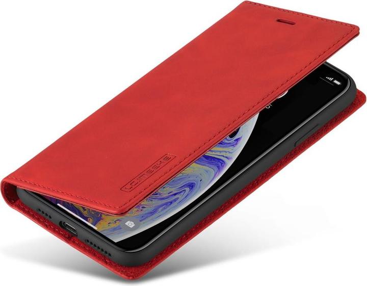 Productafbeelding Cover-Discount iPhone Xs / X - Stand Flip Case Cover rood (Apple iPhone XS)