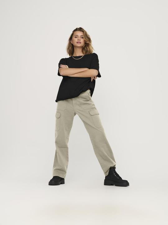 Actual product image Only Loose fit high waist trousers cargo trousers (L)