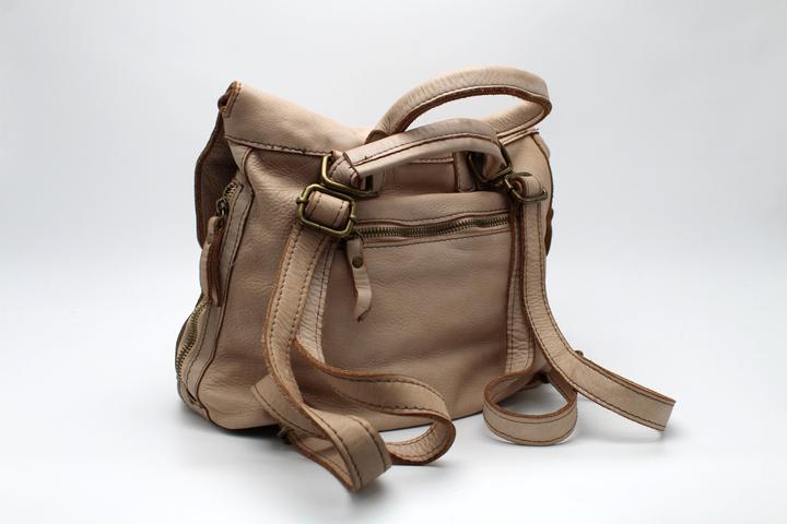 Actual product image Only-Bags.Store Soft Totes woven leather rucksack and shoulder bag