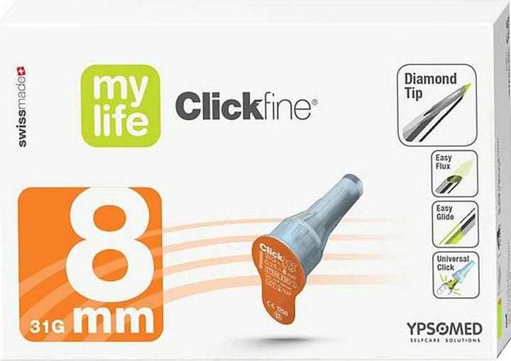 Immagine prodotto Mylife Aghi da penna Clickfine 8mm 31G (Aghi a penna + aghi monouso)