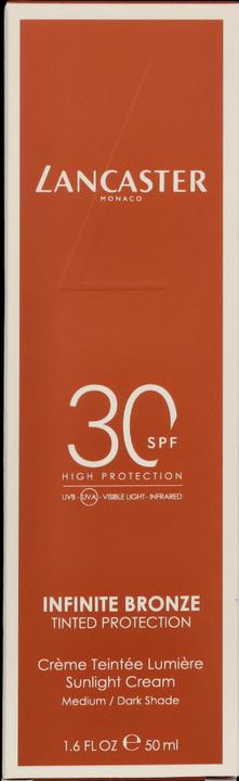 Image du produit Lancaster Infinite Bronze Sunlight Crème de protection solaire Facteur 30 No 2 (Crème solaire, SPF 30, 50 ml, 80 g)