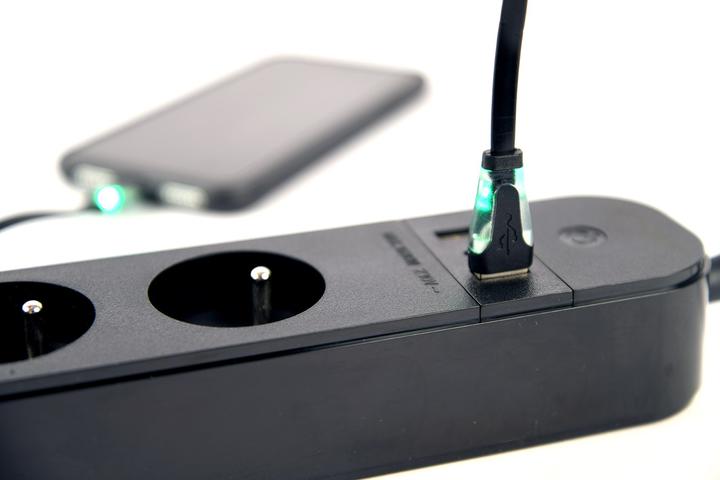 Immagine prodotto Gembird Presa multipla intelligente con caricatore USB 4 prese francesi nero (4 x, CEE 7/3, 1.50 m)